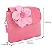 Oisee Little Girls Purse , Cute Kids Flower Handbag Set , Plush Bag with Necklace Bracelet Earring and Hair Clip，Sweet Girls Make Up Accessory-Pink