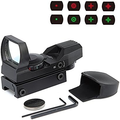 WANGPAI Tactical Red Dot Sight, 4 Reticle patterns Red Green Dot Scope HD101 Handgun Scope with Battery, Hardware Included, for Hunting, Telescope, Camera Using (11mm rail)