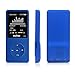 MYMAHDI 8GB 70 Hours Playback MP3 Lossless Sound Music Player Support TF Card,Voice Recorder E-Book Reader Blue