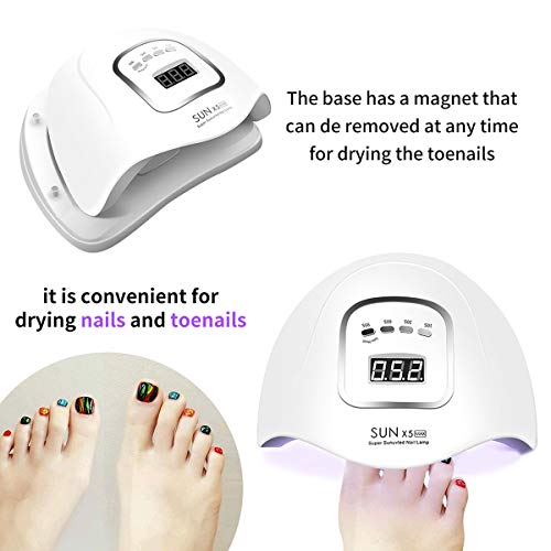 image for JEWHITENY JEWTHIENY 80W UV LED Lamp, Nail Dryer for Gel Polish, UV Nai