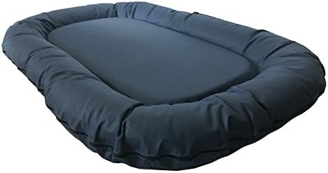 Luxury Orthopedic Solid Memory Foam Pet Bed Pad with External Strong Tough Oxford Waterproof Cover Case for Small to Extra Large dog (48x30 inches, Navy)