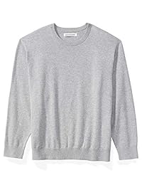 Suéter con cuello redondo grande y alto para hombre   Essentials ajustado por DXL