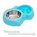 UPSKY Dog Bowl Slow Feeder Bloat Stop Pet Bowl No Chocking Slow Feeder Bloat with No-Spill Non-Skid Mat Stainless Steel Water Bowl for Dogs Cats and Pets(Blue)