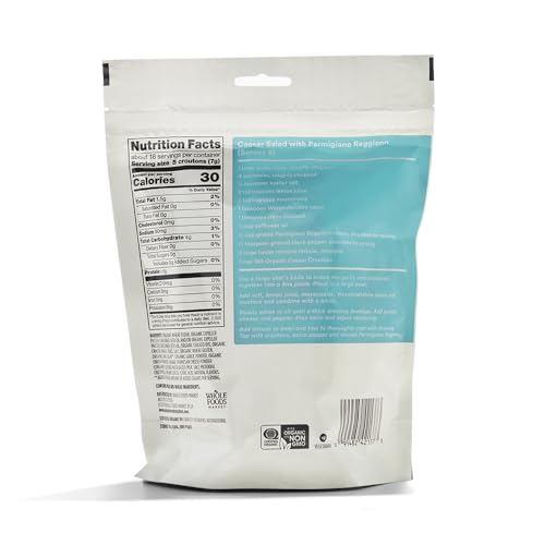 365 BY WHOLE FOODS MARKET, ORGANIC CAESAR CROUTONS, 4.5 OUNCE