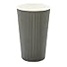 Restaurantware 16 Ounce Ripple Wall Disposable Coffee Cups, 500 Insulated Gray Paper Tumblers with Rolled Rim Design, Lids Sold Separately for Hot Drinks like Tea, Hot Chocolate and More