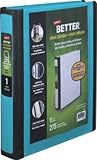 Staples Better Mini 1-Inch D 3-Ring View Binders, Teal (20948)
