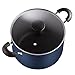 Cook N Home Nonstick Stockpot with Lid, 8 Quart, Blue