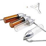 Glass Bottle with Snuff Spoon 57MM Height with Free fu(4Pack)