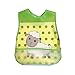 Set of 3 PEVA Waterproof Animal Baby Bibs - Reversible Pocket - Velcro Closure
