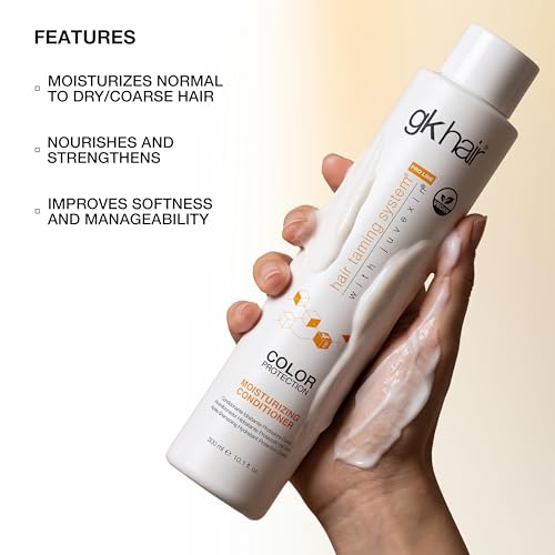 GK HAIR Global Keratin Moisturizing Conditioner (300ml/10.1 Fl Oz) Hydrating Color Protection Dry Damage Curly Frizzy Thinning Color Treated Hair Repair Organic Paraben Sulfate Free All Hair Types