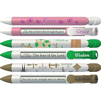 Greeting Pen Recovery Stifte – 6er Set, Drehende Motiv-Nachrichten, 1 Mm Kugelschreiber, Schwarze Tinte