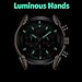 LIGE Watches for Men Sports Chronograph Waterproof Analog Quartz Watch with Black Leather Band Classic Casual Big Face Mens Wrist Watch Gold Black
