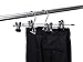 6 Quality Pants Hangers Heavy Duty Add-on Skirt/Slack Metal Hanger, Extra Wide Adjustable Clips, Multi Stackable Add on Hangers, Chrome, Jeans, Bottoms, Set of 6