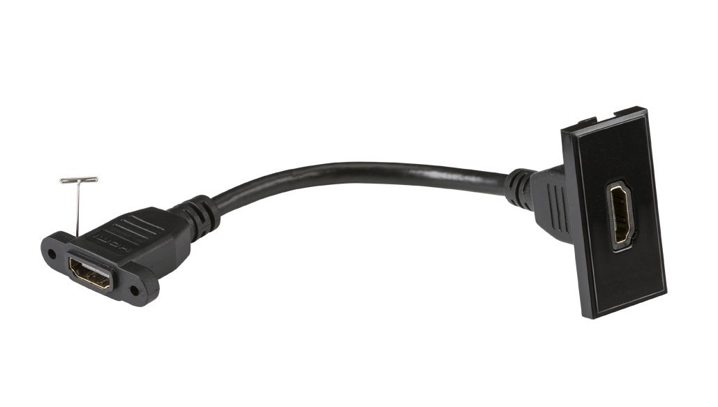 Knightsbridge NETHDMIBK HDMI Outlet, ABS, Black