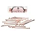 L. Erickson Medium Narrow Bobby Pin Clip & Go 12-Pack - Rose Gold