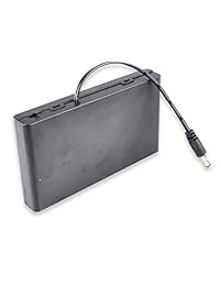 httx 12 V AA paquete de batería, 8 x AA de 1,5 V batería funda soporte, caja de almacenamiento de la batería con interruptor de encendido apagado y 5,5 x 2,1 mm. DC Plug