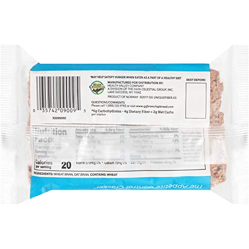 GG Scandinavian Fiber Crispbread, Oat Bran, 3.5 Oz (Pack of 15) Pricepulse