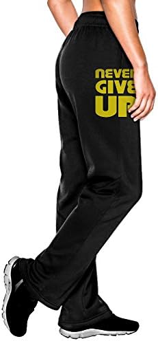JUUY Women's Cool Active Pants John Cena Never Give UP Black XL