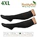 HealthyNees Closed Toe Extra Big Wide Calf Plus 20-30 mmHg Compression Leg Sock