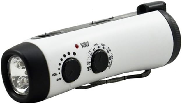 Garyesh 5 LED Hand Crank Flashlight with AM/FM Radio