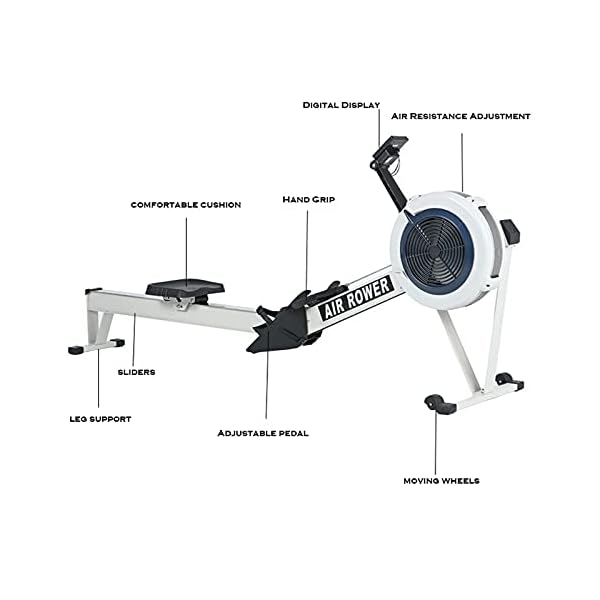 ZISITA-Rowing-machine-home-foldable-RowerLCD-Air-Indoor-Rowing-Machine-Household-Multi-Functional-Aerobic-Movement-Grease-Reducing-Strength-TrainingWhite ZISITA Rowing machine home foldable RowerLCD Air Indoor Rowing Machine Household Multi-Functional Aerobic Movement Grease Reducing Strength Training,White