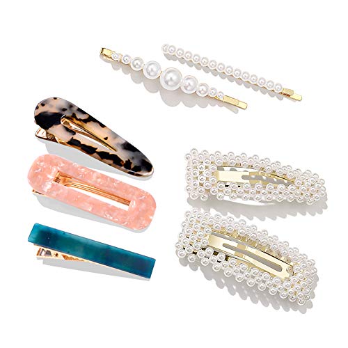 image for 15 PCS Pearls Hair Clips-Cehomi Fashion Korean Style Acrylic Resin Hai