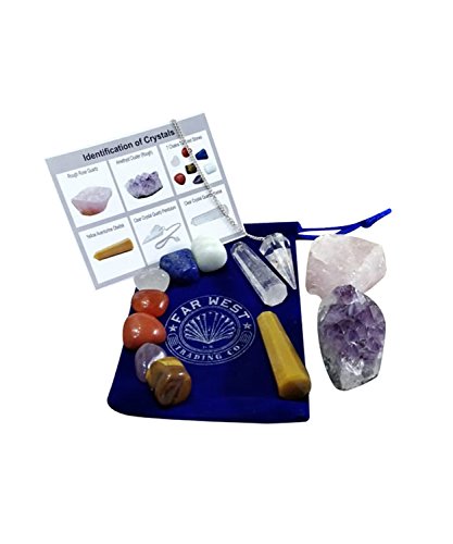 Far west 12 piece chakra crystals healing & balancing energy …