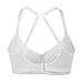 LAS LAI Women's High Impact Flexible Underwire Non Padded Cross Back Sports Bra White 42DD