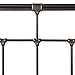 Fairfield Metal Headboard with Spindles and Castings, Dark Roast Finish, Queen