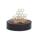 THY COLLECTIBLES Magnetic Sculpture Desk Toy For Intelligence Development Stress Relief Strong Magnet Base Solid Metal Pieces (Circle)