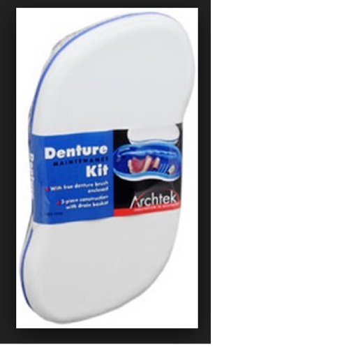 DENTURE MNTNCE KT W/BRSH WHITE 1