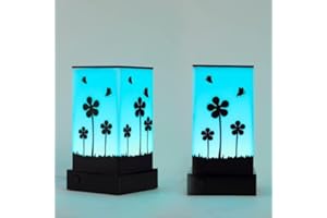 ZOCI VOCI Telepathy Lamp for Long Distance | Wi-Fi Enabled LED Lights (Set of 2) | Unique Gift for Families | App Based Easy one time Set-up, 200+ Colors to Play with (Flora)