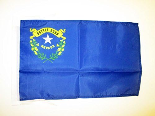 AZ FLAG, Nevada Flag, 18'' x 12'', 100% Polyester US state of Nevada Small Banner with Two Cords, Fade Resistant