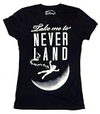 Disney Juniors Take Me To Neverland Peter Pan Moon Juniors T-shirt