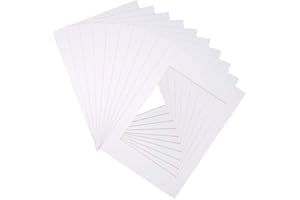 Dokpav 10 Pcs A4 Picture Mats, 8x11 inch White Picture Mats Picture Mount Card Picture Frame Mat for 6x8 inch Image