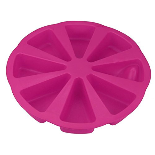 8 Points-Silicone Bakeware Baking Food Mold ,Tuscom Scone Cake (Hot Pink) - Thumbnail 3