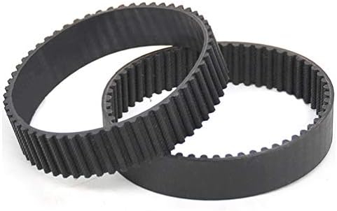 TIMLand Rubber Timing Belt 2PCS Black 2GT 2mm Pitch Closed Loop Rubber Geared Belt 6mm Width Rubber Synchronous for 3D Printing