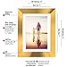 Americanflat 5x7 Picture Frame with Shatter-Resistant Glass - Set of 2 - Use as 4x6 Frame with Mat or Display 5x7 Photo Without Mat - Signature Collection - Picture Frames for Tabletop and Wall - Gold