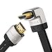 UGREEN HDMI Right Angle Cable 90 Degree Elbow Flat HDMI Cord 4K Ultra HD 3D 1080P, Ethernet and Audio Return ARC Compatible for Nintendo Switch Xbox PS5 PS4 PS3 PC Laptop TV (10FT)