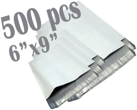 500pcs 6x9 Poly Bag Mailers Envelopes Self Seal Shipping Bags, 2.35mil