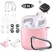 AirPods Case,KHTONE 12 in 1 Silicone AirPods Accessories Set Protective Cover, Compatible with Apple AirPods Charging Case,Watch Band Airpods Holder/Ear Hooks/Keychain//Carrying Box