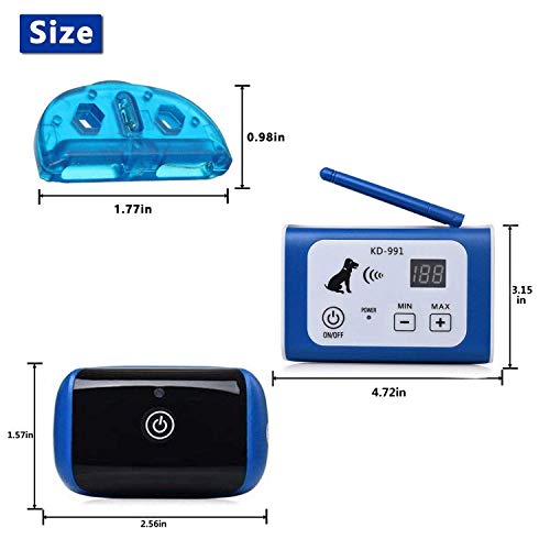 Wireless Electric Dog Fence Pet Containment System, Safe and Effective Anti Over Shock Design, Adjustable Control Range Up to 550YD & Display Distance, 1 Collar Receivers Rechargeable Waterproof - Thumbnail 4