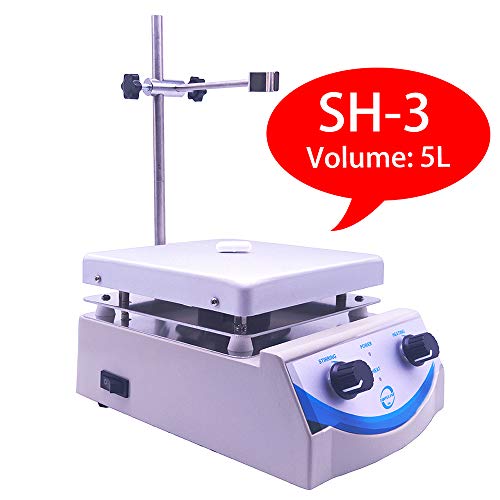 SH-3 Hot Plate Magnetic Stirrer 5000ml Volume with Dual Control and 1 Inch Stir Bar