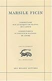 Commentaire sur le Banquet de Platon, De l'amour.: Commentarium in convivium platonis, de amore. (Cl by