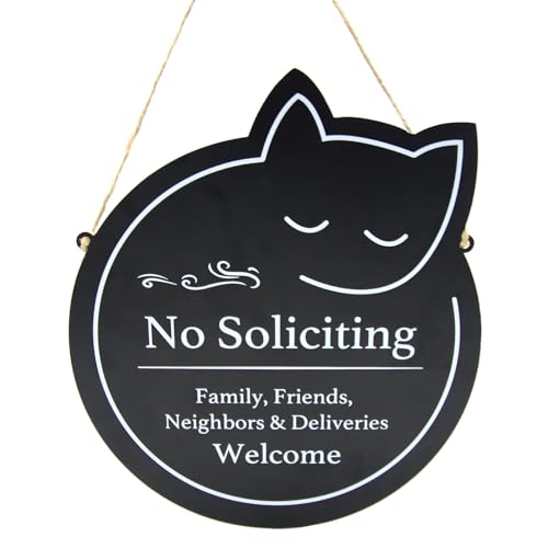 Handook No Soliciting Sign for House Funny Metal No Soliciting Yard Sign (Hang-2)