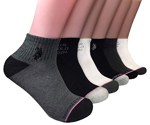 U.S. Polo Assn. - Ladies 6 Pair Casual Zone Cushion Quarter Crew Socks