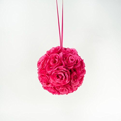 10" Hot Pink Flower Pomander Kissing Ball