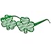 24 St. Patricks Day Shamrock Sunglasses Green Shutter Shades Clover Glasses Bulk for Kids Adults Party Favors Accessories