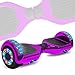 TechClic Electric Hoverboard Self-Balancing 6.5 Inch Wheel Built in Speaker LED Headlight UL Certifie (Chrome Purple)