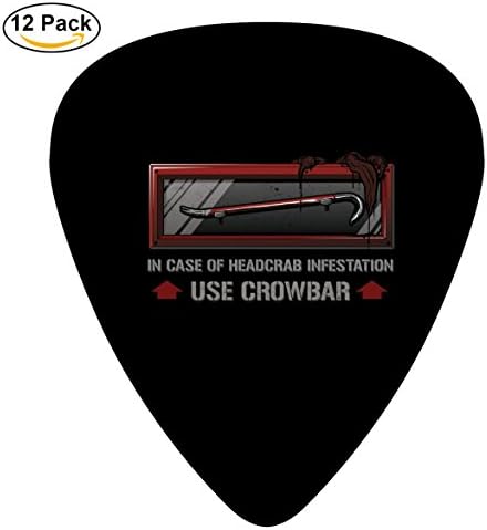 Gufun Guitar Picks Crowbar Custom Three Size Electric Celluloid Plectrums (12-Pack)